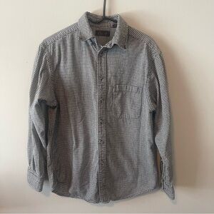 Casuals heavy cotton flannel Houndstooth button down shirt medium